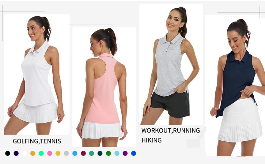 camiseta tirantes mujer polo sin mangas tanktops ddeportivos t shirt golf tops scaled