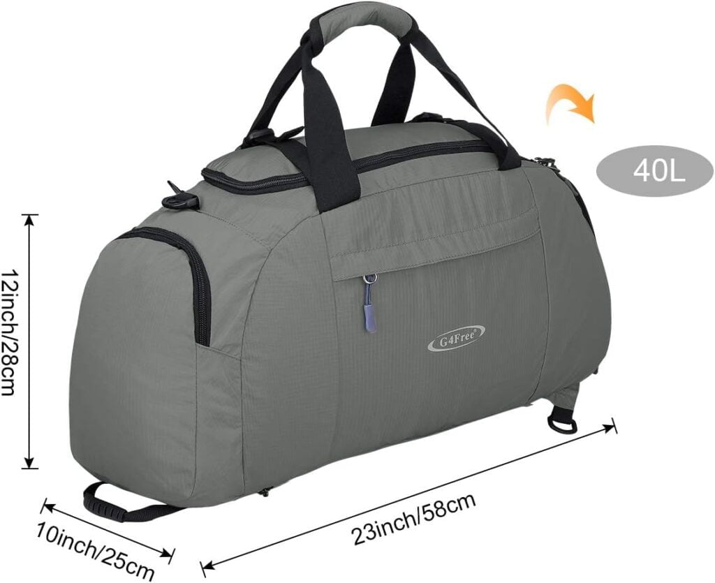 g4free 3 way 40l mochila de viaje mochila de equipaje grande mochila de gimnasio bolsa de deporte mochila al aire libre con compartimento para zapatos