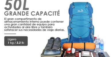 lixada mochila de senderismo 50l gran capacidad mochila de marcha mochila de viaje para acampar montanismo mochila para trekking camping deportes al aire libre mochila grandes mochila de viaje