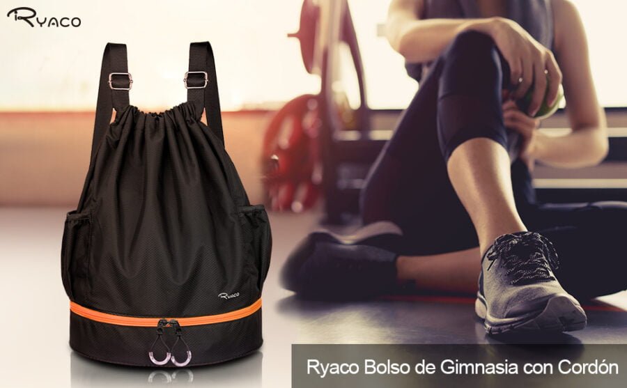 mochila unisex negro para deporte gimnasio yoga nadar mochila deportiva de senderismo hombres mujeres mochilas escolares bolso de mano bolso negro scaled
