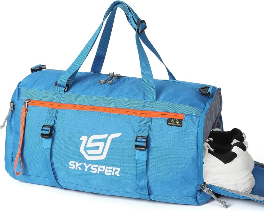 skysper bolsa deportiva con compartimentos de zapatos y humedad para mujeres y hombres mochilas ligeras gimnasios yoga natacion baloncesto playa gris claro