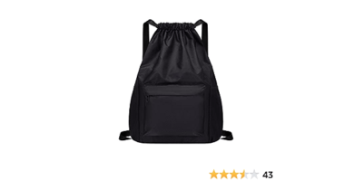 tiannait mochila negra con cordon mochila deportiva informal mochila impermeable con cordon mochila escolar unisex adecuada para acampar yoga fitness viajes montanismo