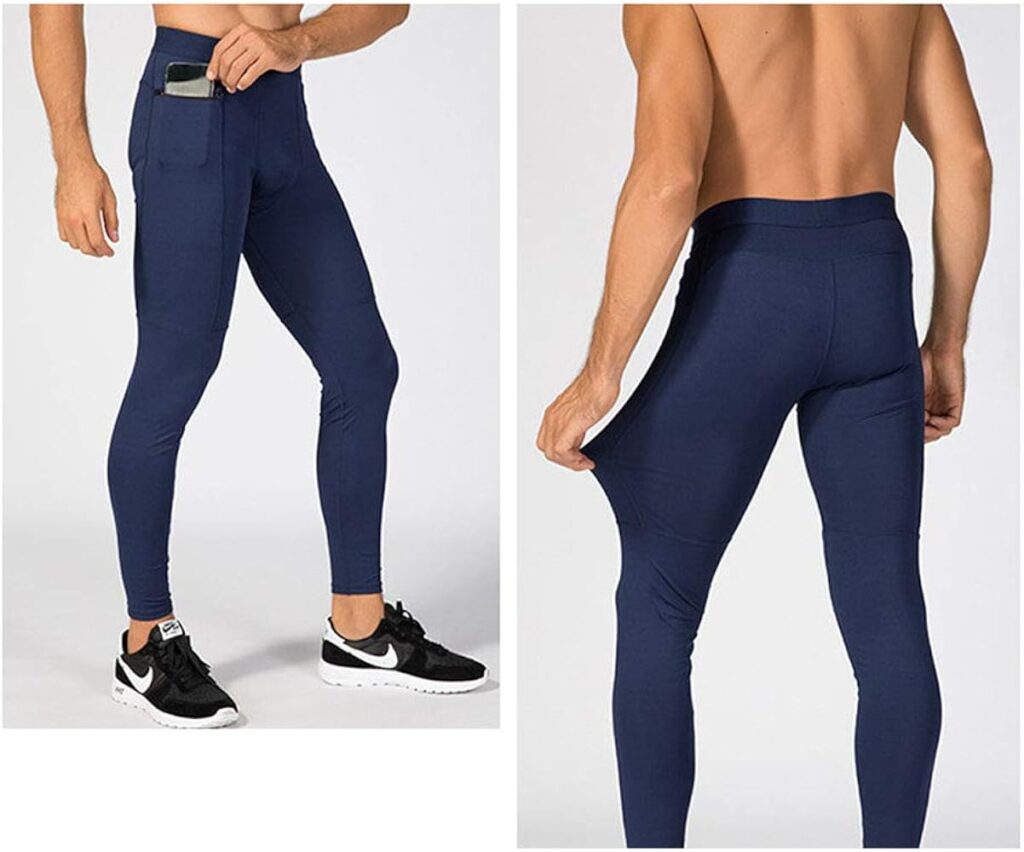 2 pack mallas de compresion para hombre pantalones deportivos running con bolsillos