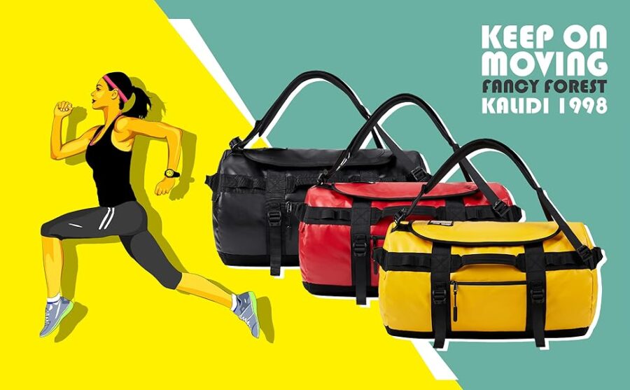 kalidi bolsa de deporte resistente al agua para camping senderismo viajes gimnasio negro 50l scaled